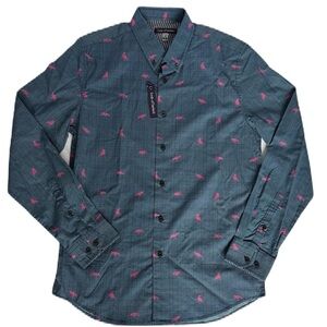 Lords Of Harlech Morris Ravenhound Button down Longsleeve Shirt Size S NWT Grey